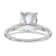 Rhodium Over 14K White Gold 3 ct. G H I True Light Oval Moissanite
Solitaire Ring