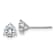Rhodium Over 14K White Gold 1ct. 5.0mm Round D E F Pure Light Moissanite Earrings