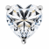 White Cubic Zirconia 14k White Gold Heart Studs With Velvet Gift Box 1.50ctw