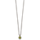 Sterling Silver Antiqued with 14K Accent Peridot Necklace