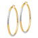 14k Two-tone Diamond-Cut 2 3/16" Hoop Earrings