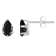 6x4mm Pear Shape Black Onyx Rhodium Over 10k White Gold Stud Earrings