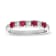 0.37ctw Ruby and Diamond Band Ring in 14k White Gold