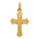 14K Yellow and Rose Gold Claddagh Cross Pendant