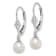 Rhodium Over Sterling Silver 6-7mm Freshwater Cultured Pearl Leverback
Dangle Earrings