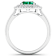 1.81ctw Green Emerald and Diamond 14K White Gold Halo Ring