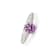Lab Created Pink Sapphire with White Topaz Accents Rhodium Over Sterling
Silver Ring