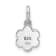 Rhodium Over Sterling Silver Blue and Yellow Enamel Flower Children's Pendant