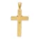 14K Yellow Gold with White Rhodium Cross with Rosary Pendant