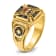 10K Yellow Gold Men's Textured with Enamel Knights Templar Masonic Ring