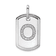 Rhodium Over 14k White Gold Diamond Initial O Dog Tag Charm