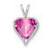 Rhodium Over 14k White Gold Lab Created Pink Sapphire and Diamond Mom
Heart Pendant