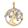 14k Two-tone Gold Rhodium Diamond-Cut Tree of Life Pendant