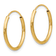 14K Yellow Gold Endless Hoop Earrings
