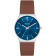 Skagen Men's Espresso Blue Dial Brown Leather Strap Watch