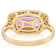 Amethyst Rectangular Cushion And White Zircon Ring In 18K Gold Over
Sterling Silver 3.49ctw