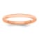 14K Rose Gold Polished 2mm Band