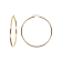 18K Yellow Gold Over Sterling Silver Polished 2-1/2" Hoop Earrings