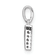 14K White Gold Diamond Letter D Initial with Bail Pendant