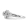 Rhodium Over 10K White Gold Lab Grown Diamond Cluster Engagement Ring 0.201ctw