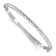 Rhodium Over 14K White Gold Diamond Cut 4mm Hinged Bangle