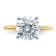 14K Yellow Gold With White Gold Accents 3 ct. D E F Pure Light Round
Moissanite Solitaire Ring
