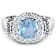 2.21ctw Blue Aquamarine and Diamond 14K White Gold Halo Ring