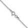 Rhodium Over 14k White Gold 0.9mm Solid Box 16 Inch Chain