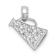 Rhodium Over 14k White Gold Textured Megaphone with Handle Pendant