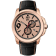 Jivago Men's Gliese Rose and Black Dial, Black Leather Strap Watch