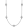 14K White Gold Diamond Circles 16 Inch with 2 Inch Extension Necklace
