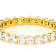 Classic Moissanite Eternity Band Ring In 14K Gold Over Sterling Silver