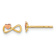 14k Yellow Gold and 14k Rose Gold Infinity with Heart Stud Earrings