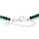 Malachite Beaded Station Necklace In Sterling Silver