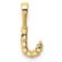 14K Yellow Gold Lab Grown Diamond Letter J Initial Pendant