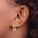 14k Yellow Gold and Rhodium Over 14k Yellow Gold 7/16" Scalloped
Hoop Earrings