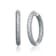 CZ Inside-Out Hoop Earrings In Sterling Silver