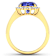 3.15ctw Violet Tanzanite and Diamond 14K Yellow Gold Halo Ring