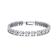 CZ Three-Row Milgrain Tennis Bracelet In Sterling Silver