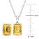 Citrine Pendant And Stud Earrings Set In Sterling Silver 7.05ctw