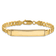 14k Yellow Gold Diamond-Cut Curb Link ID Bracelet