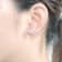 Flower CZ Stud Earrings In Sterling Silver