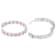 Pink CZ Inside-Out Hoop Earrings In Rhodium Over Brass 8.32ctw