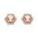 14K Rose Gold Morganite and Diamond Earring 1.32ctw