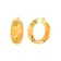 14K Yellow Gold Over Sterling Silver Mini Gold Leaf Acrylic Hoops in
Golden Nugget