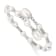 Rhodium Over Sterling Silver 5-6mm and 8mm White Freshwater Cultured
Pearl Coil Bangle