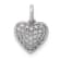 Rhodium Over 14k White Gold Diamond Heart Pendant