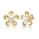 Pear Shape Freshwater Pearl Daisy Stud Earrings In 14K Gold Over
Sterling Silver