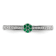 14K White Gold Stackable Expressions Lab Created Emerald and Diamond
Ring 0.075ctw