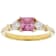 Pink and Colorless Moissanite 14k Yellow Gold Over Sterling Silver Ring
1.02ctw DEW